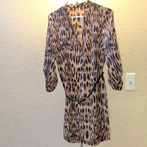 The Limited Brown Tan Wrap Dress with Dolman Sleeves
